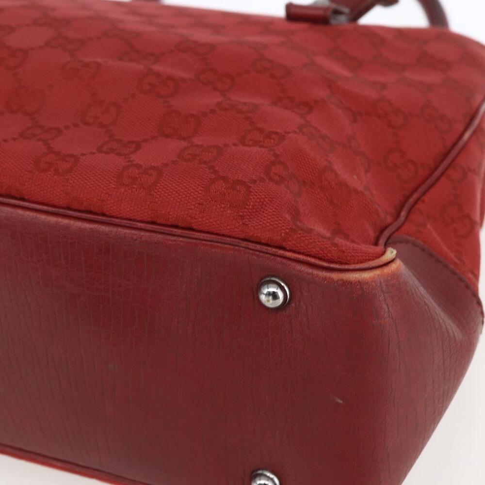 GUCCI GG Canvas Bamboo Hand Bag Red 112526 Auth ep12621 - Picture 10 of 16